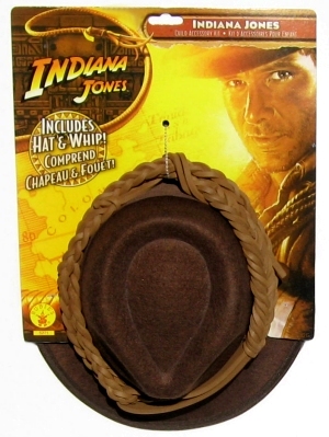 INDIANA JONES Child 4 PC SET: Hat Whip Gun Holster Bag!