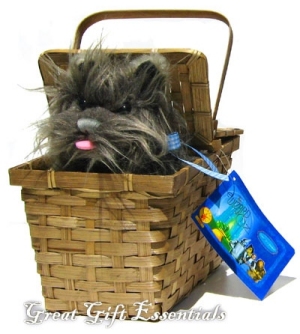 DELUXE TOTO in a BASKET Wizard of Oz Dorothy Dog Costume Accessory ...